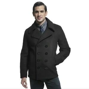 Spiewak & Sons Wool Men Dugan Jacket Nautical Academia Heritage Black Peacoat S